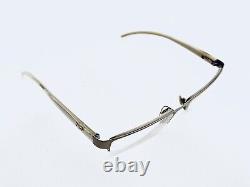 Dolce Gabbana Silver Metal Half Rim Rectangular Glasses Italy D&G 4158 49 16 135
