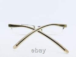 Dolce Gabbana Silver Metal Half Rim Rectangular Glasses Italy D&G 4158 49 16 135