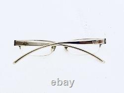 Dolce Gabbana Silver Metal Half Rim Rectangular Glasses Italy D&G 4158 49 16 135