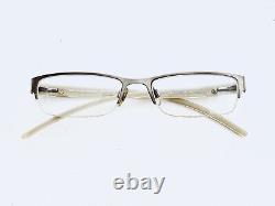 Dolce Gabbana Silver Metal Half Rim Rectangular Glasses Italy D&G 4158 49 16 135