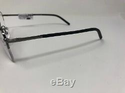 ELASTA By Safilo Eyeglasses Frame E /220 V81 56-18-145 Silver Black Half Rim 725