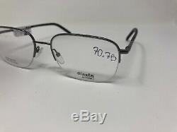 ELASTA By Safilo Eyeglasses Frame E /220 V81 56-18-145 Silver Black Half Rim 725