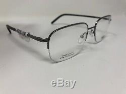 ELASTA By Safilo Eyeglasses Frame E /220 V81 56-18-145 Silver Black Half Rim 725