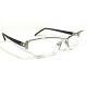 Escada Eyeglass Frames Rectangular Silver Black Semi Rimmed Ves519 Col. 589 140