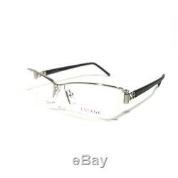 ESCADA Eyeglass Frames Rectangular Silver Black Semi Rimmed VES519 COL. 589 140