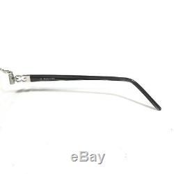 ESCADA Eyeglass Frames Rectangular Silver Black Semi Rimmed VES519 COL. 589 140