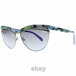Emilio Pucci EP 10 89W Blue White Plastic Cat Eye Sunglasses 61-15-135 EP0010
