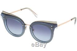 Emilio Pucci EP 104 Blue Lens Gold 92W Cat Eye Sunglasses Frame 66-15-140 EP0104