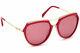 Emilio Pucci Ep 16 75y Pink Gold Plastic Aviator Sunglasses 56-18-135 Ep0016