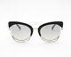 Emilio Pucci Ep 74 Black Silver 05c Cat Eye Sunglasses Frame 55-23-135 Ep0074