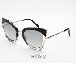 Emilio Pucci EP 74 Black Silver 05C Cat Eye Sunglasses Frame 55-23-135 EP0074