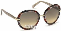 Emilio Pucci EP12 20B Black Multi Color Round Sunglasses Frame 57-19-135 EP0012