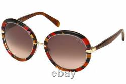 Emilio Pucci EP12 77F Red Multi Colored Round Sunglasses Frame 57-19-135 EP0012
