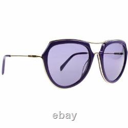 Emilio Pucci EP16 Purple Gold Plastic Aviator Sunglasses Frame 56-18-135 EP0016