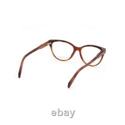 Emilio Pucci EP5165 056 Brown Plastic Cat Eye Optical Eyeglasses Frame 54-16-140