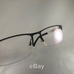 Emporio Armani EA 1041 3094 Eyeglass Frames Flex Half Rim Black Silver 55-17-140