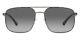 Emporio Armani Ea2106 Sunglasses Men Aviator Silver 58mm New 100% Authentic