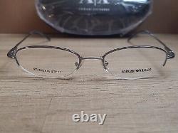 Emporio Armani EA9172 3A2 silver Semi Rim Eyeglasses Frames 47-18-135 Italy