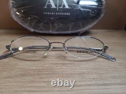 Emporio Armani EA9172 3A2 silver Semi Rim Eyeglasses Frames 47-18-135 Italy