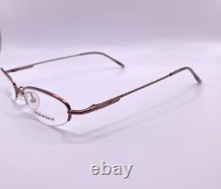 Emporio Armani EA9172 800 Brown Metal Semi Rim Eyeglasses Frame 47-18-135 Italy