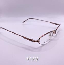 Emporio Armani EA9172 800 Brown Metal Semi Rim Eyeglasses Frame 47-18-135 Italy