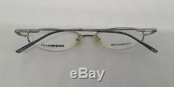 Emporio Armani EA9172 Silver 3A2 Metal Semi Rim Eyeglasses Frame 49-18-135 Italy