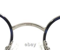 Erkers 1879 Eyeglasses Frames VANITA PARK SILVER Blue Round Full Rim 45-20-140