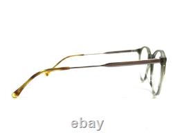Erkers Eyeglasses Frames DOVER OLIVE Silver Round Titanium Full Rim 48-28-148