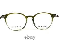 Erkers Eyeglasses Frames DOVER OLIVE Silver Round Titanium Full Rim 48-28-148