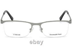 Ermenegildo Zegna EZ 5079 Titanium 016 Ruthenium Semi Rim Eyeglasses 55-18-145