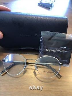 Ermenegildo Zegna EZ 5131 008 Gold Metal Semi Rim Aviator Eyeglasses 51-22-145