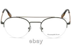 Ermenegildo Zegna EZ 5131 008 Ruthenium Semi Rim Aviator Eyeglasses 51-22-145
