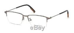 Ermenegildo Zegna EZ 5155-D EZ5155D 012 Silver Semi Rim Eyeglasses 55-17-145 New