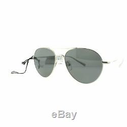 Ermenegildo Zegna EZ0033 14D Silver Full Rim Aviator 100% UV Unisex Sunglasses