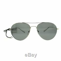 Ermenegildo Zegna EZ0033 14D Silver Full Rim Aviator 100% UV Unisex Sunglasses