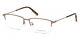 Ermenegildo Zegna Ez5155-d 036 Brown Silver Semi Rimless Eyeglasses 55-17-145 Ez