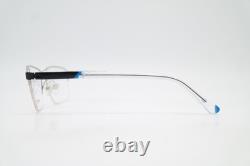 Etnia BARCELONA MONS Glasses Half-Rim New Silver Black Blue Transparent