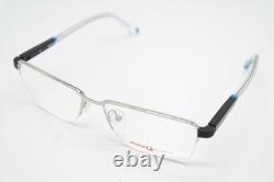 Etnia BARCELONA MONS Glasses Half-Rim New Silver Black Blue Transparent