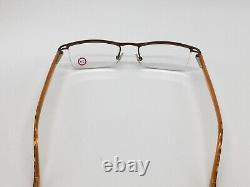 Etnia Barcelona Lisboa Glasses Col. Ogs half Rim Silver Orange Size M 1990er