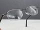 Eyeglasses Frames Woman Men Silver Gau Gun Oval Round Decideur Half Rim