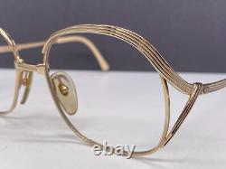 Eyeglasses Frames Woman Round Oval Silver Full Rim Vintage 90s 2474 Square Large