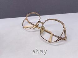 Eyeglasses Frames Woman Round Oval Silver Full Rim Vintage 90s 2474 Square Large