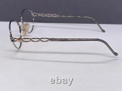 Eyeglasses Frames Woman Round Oval Silver Full Rim Vintage 90s 3533 Cat Eye