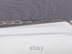 Eyeglasses Frames Woman Round Oval Silver Full Rim Vintage 90s 3533 Cat Eye