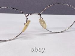 Eyeglasses Frames Woman Round Oval Silver Full Rim Vintage 90s 3533 Cat Eye