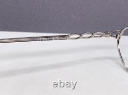 Eyeglasses Frames Woman Round Oval Silver Full Rim Vintage 90s 3533 Cat Eye