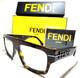 Fendi Fendigraphy Fe50062i 052 Havana Withsilver Acents Authentic Eyeglasses 54-17