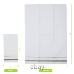 FOCUSLINE 800 Piece Silver Rim Design Dinnerware Set, Includes 100 Dinner Pla