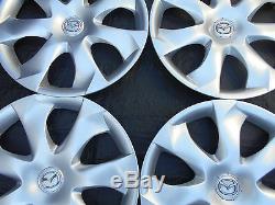 FOUR 16 MAZDA 3 SEVEN SPOKES 14-16 Silver HubCap Wheel Cover Rim Cover 56557