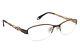 Fysh 3528 186 Matte Brown Metal Semi Rim Optical Eyeglasses Frame 53-18-135 Rx A